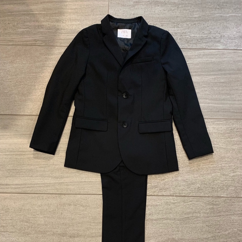Zara Boys Black Suit Set Size 10